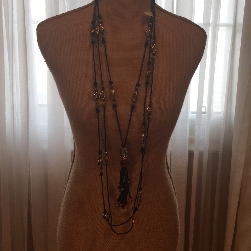 Three long necklace, genuine lucite, great look - Picture 2 of 5